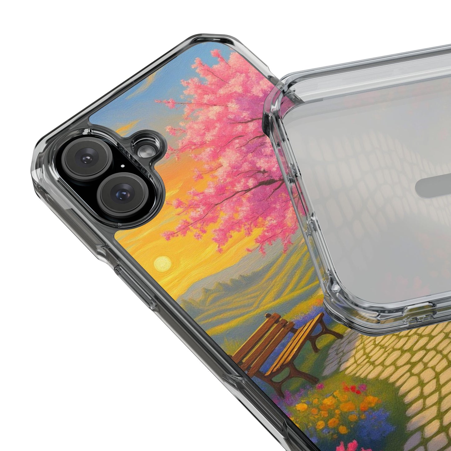 Spring Serenity: Sunset Promenade Magnetic Phone Case