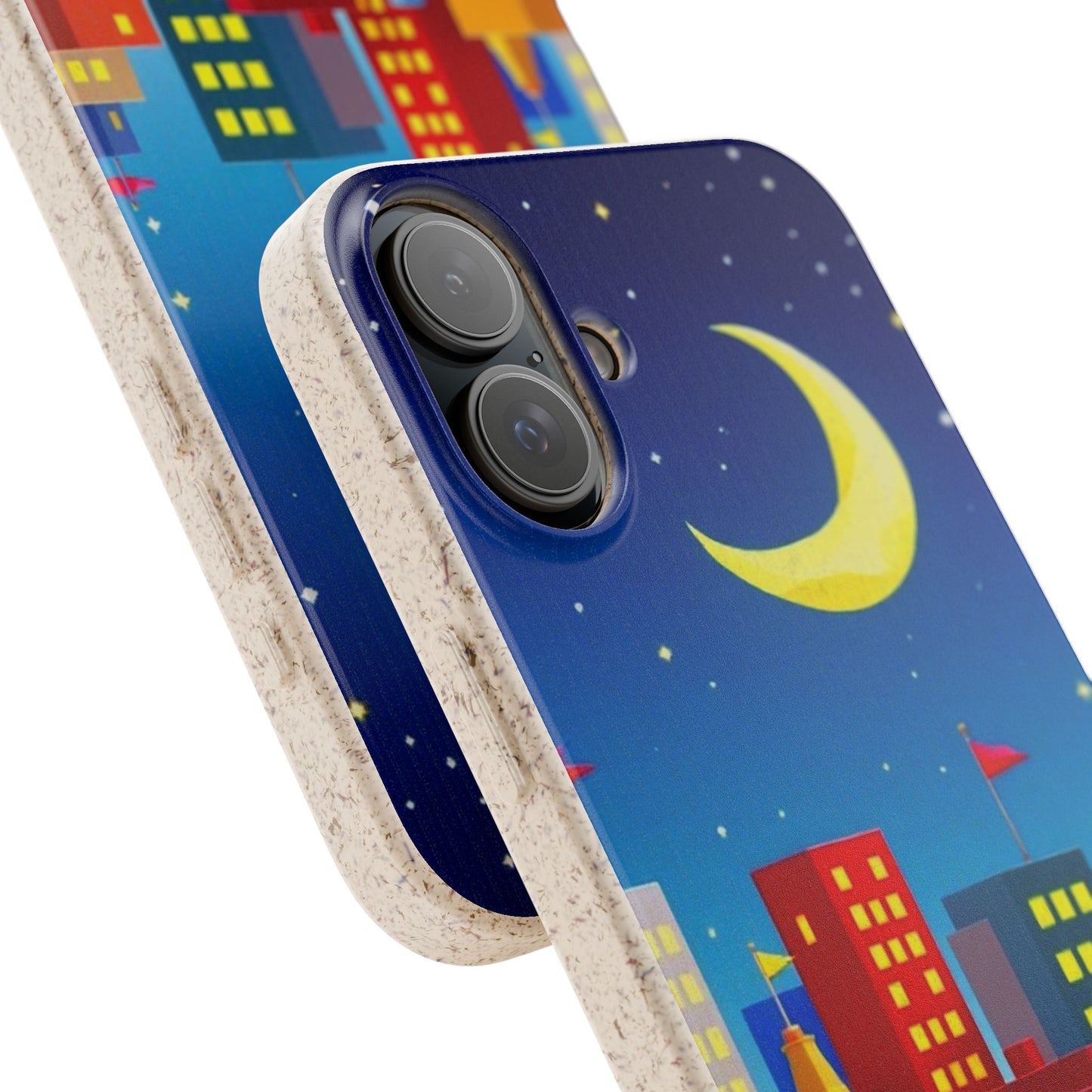 City Dreams Under the Moonlight Biodegradable Phone Case