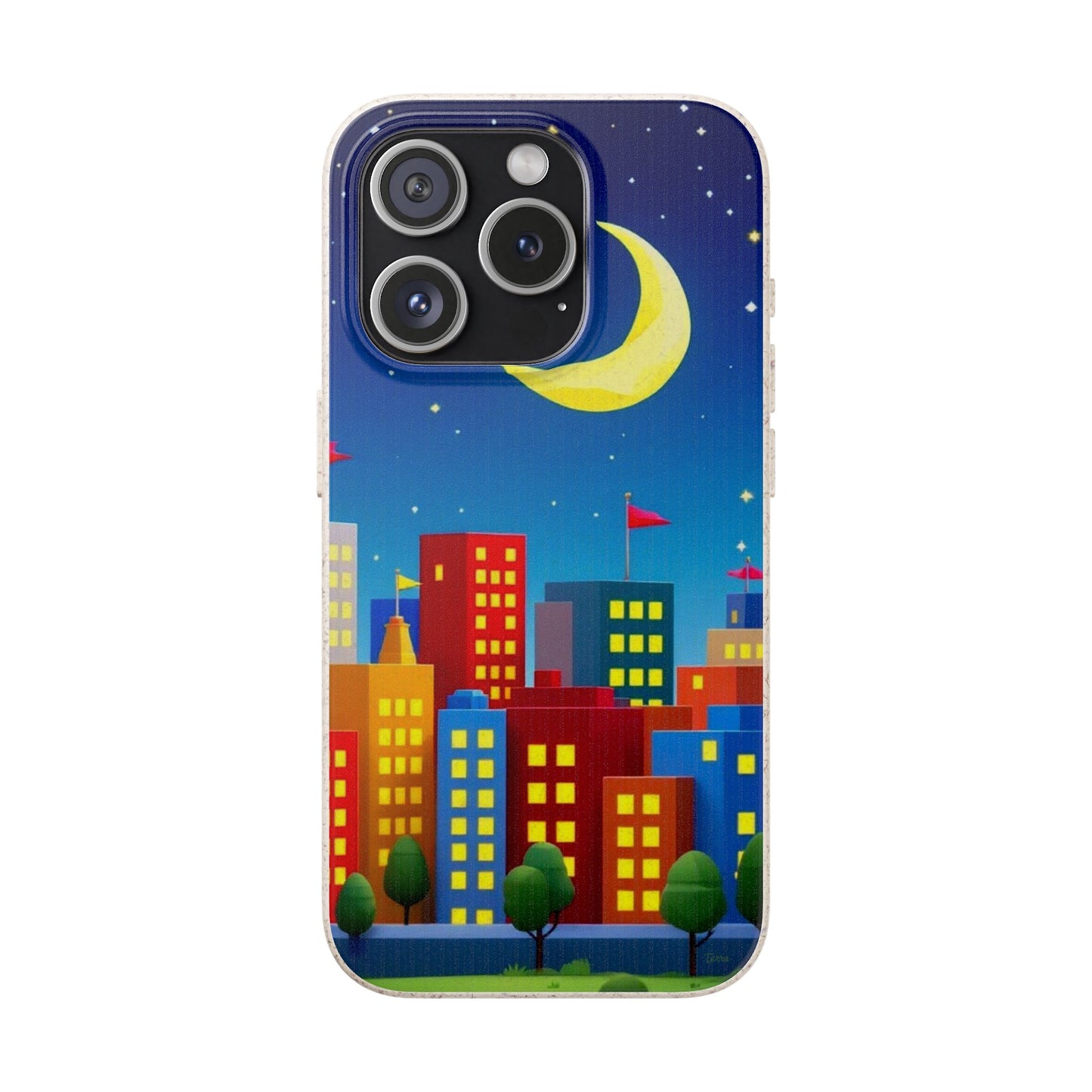 City Dreams Under the Moonlight Biodegradable Phone Case
