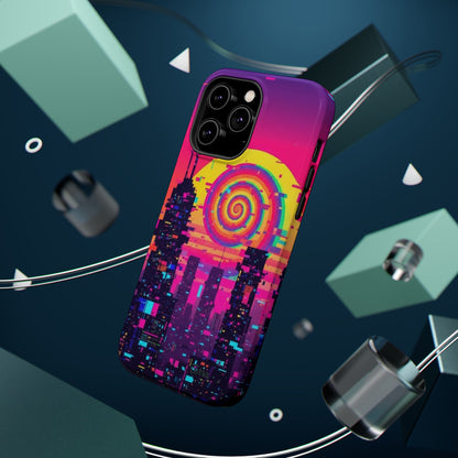 Neon Spiral Skyline Case