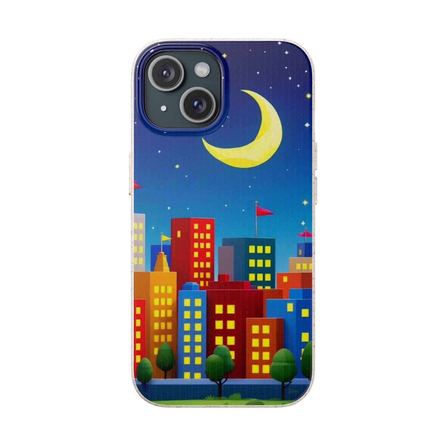City Dreams Under the Moonlight Biodegradable Phone Case