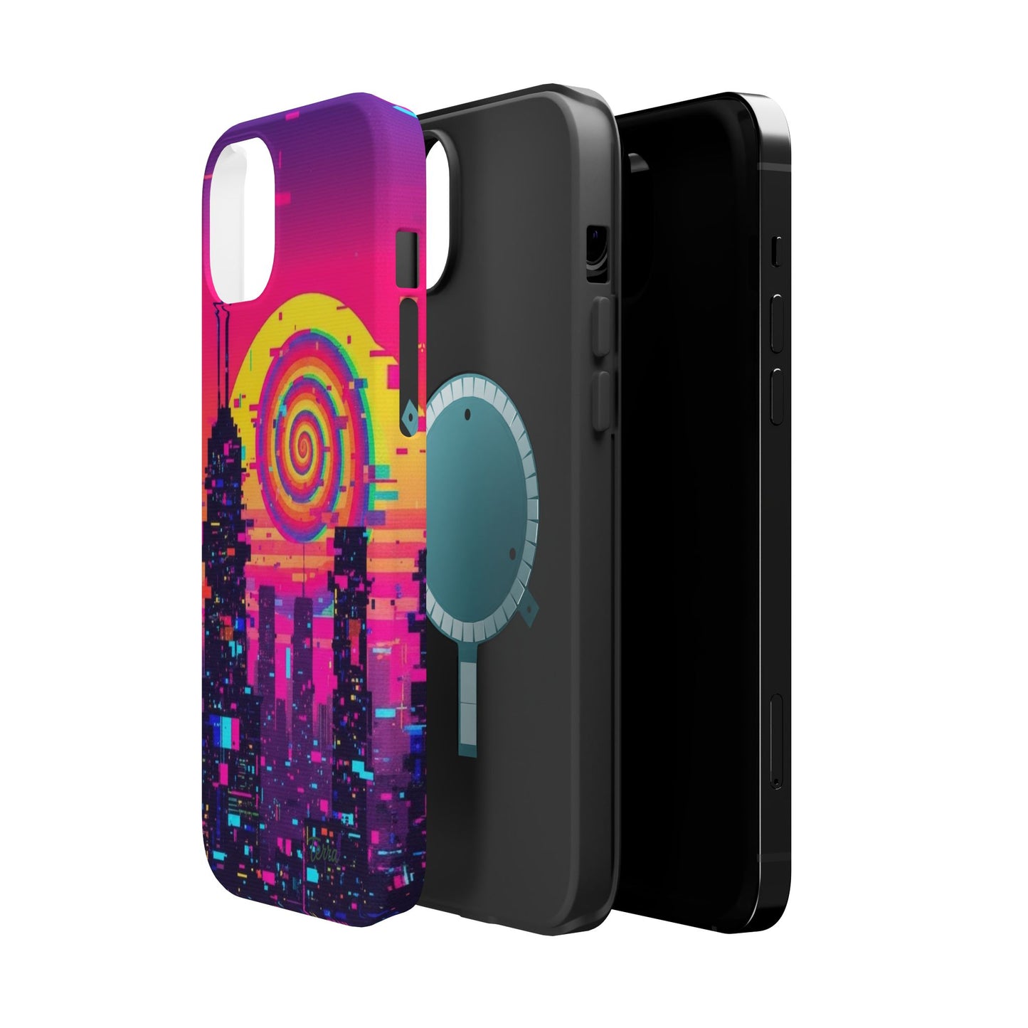 Neon Spiral Skyline Case