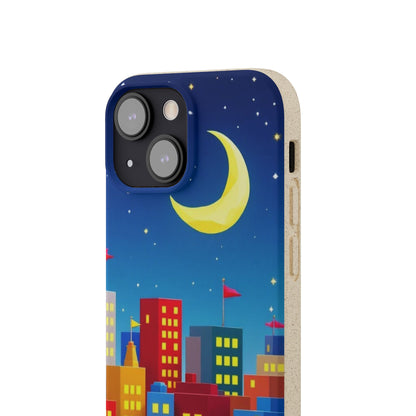City Dreams Under the Moonlight Biodegradable Phone Case