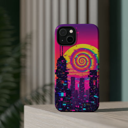 Neon Spiral Skyline Case