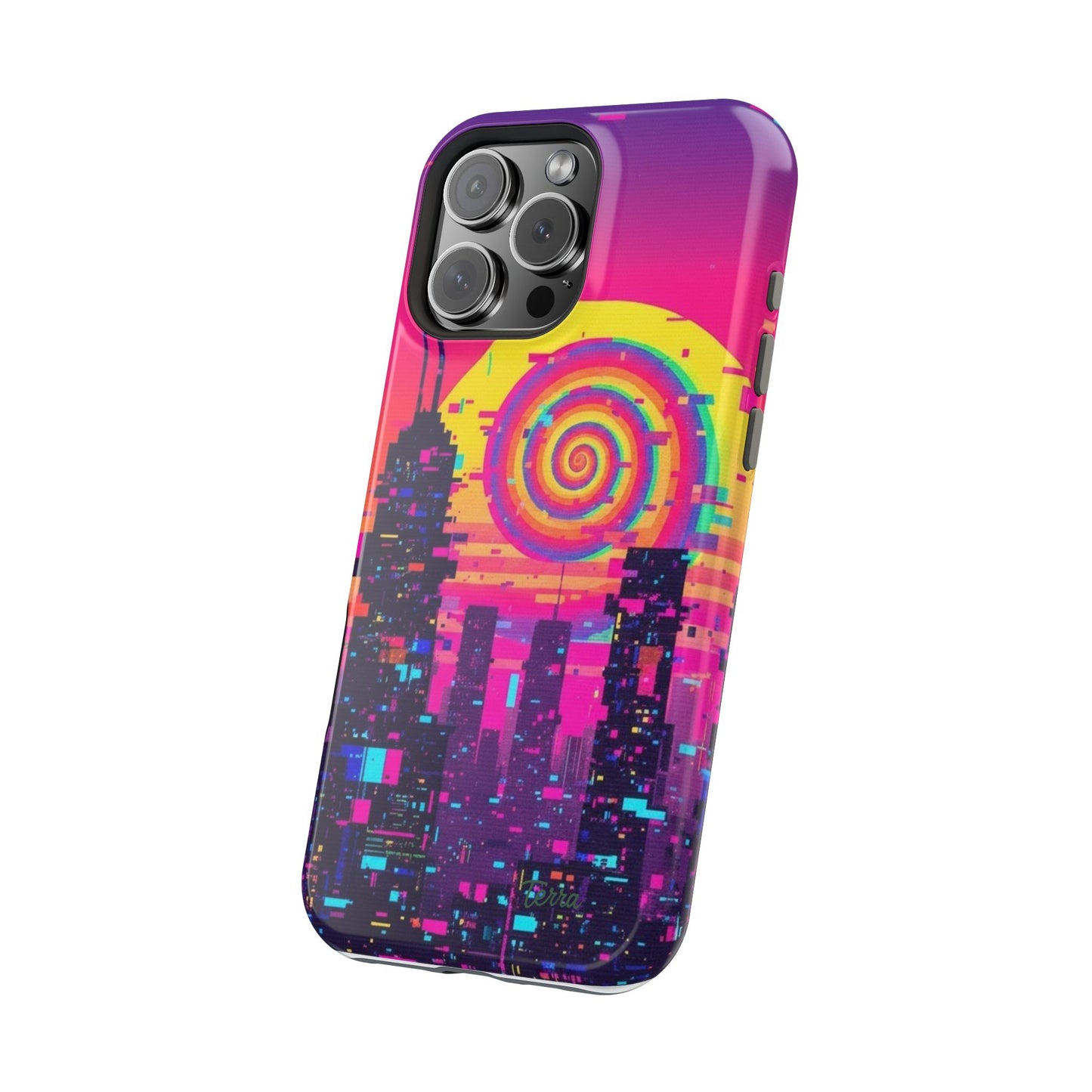 Neon Spiral Skyline Case