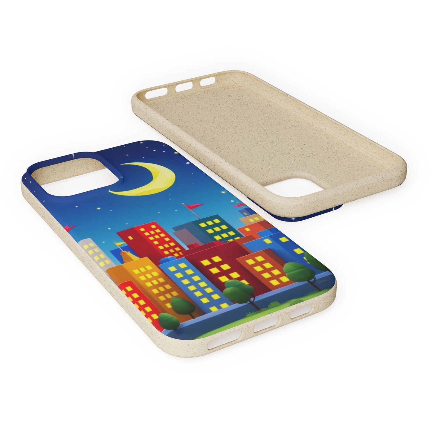 City Dreams Under the Moonlight Biodegradable Phone Case