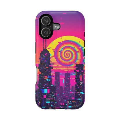 Neon Spiral Skyline Case