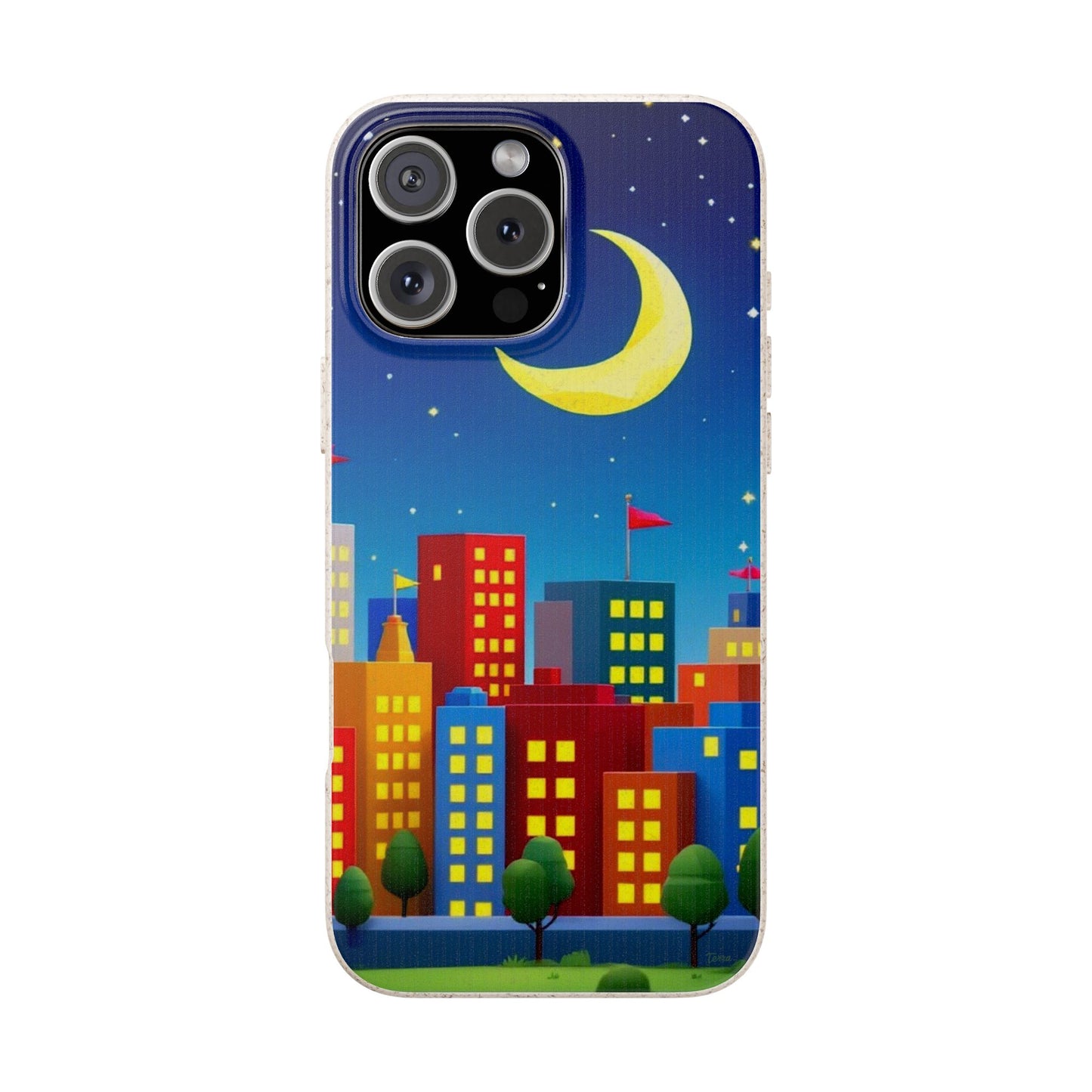 City Dreams Under the Moonlight Biodegradable Phone Case