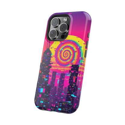 Neon Spiral Skyline Case