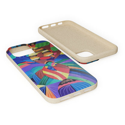 Neon Reef Kissed Abstract Tropical fish Canvas Phone case