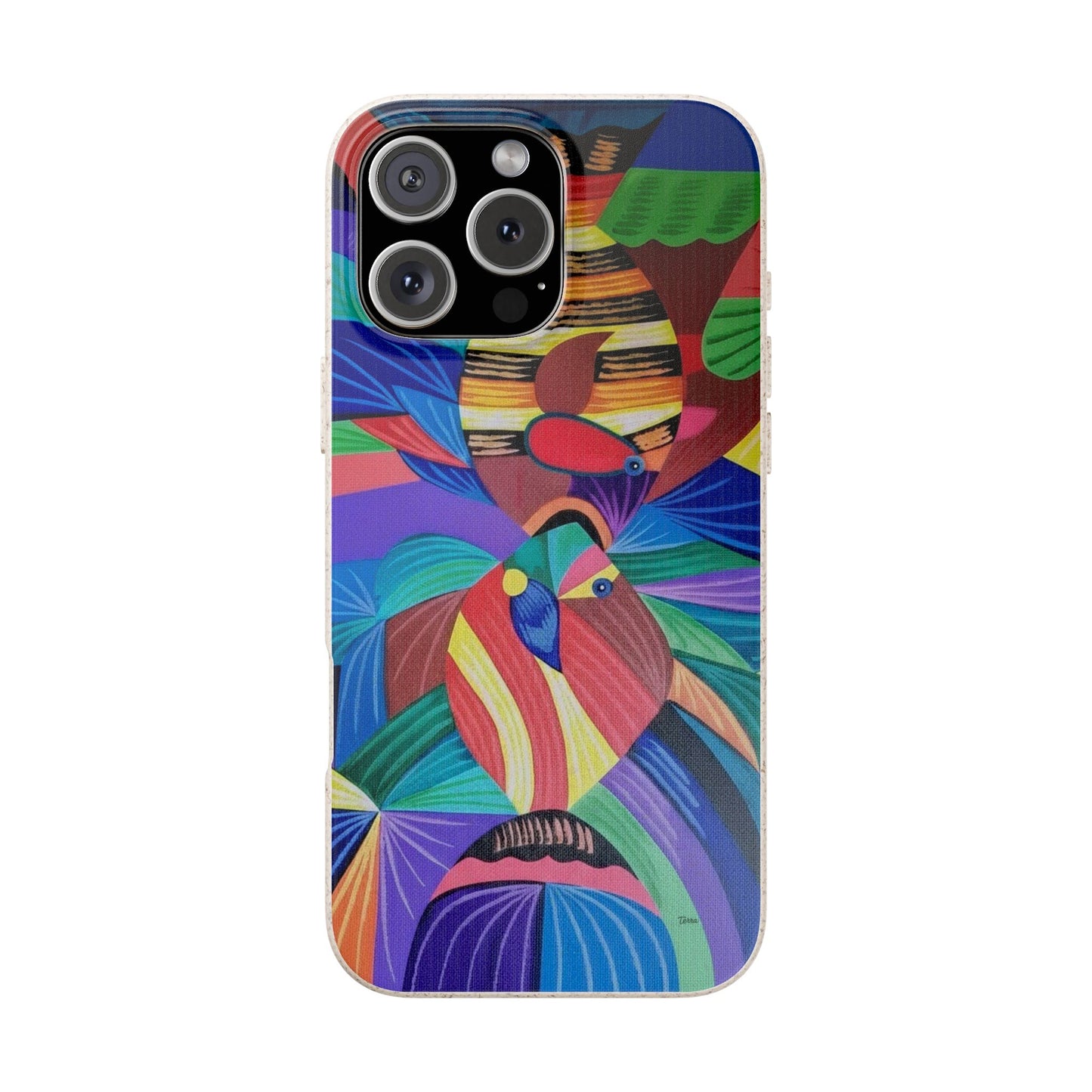 Neon Reef Kissed Abstract Tropical fish Canvas Phone case