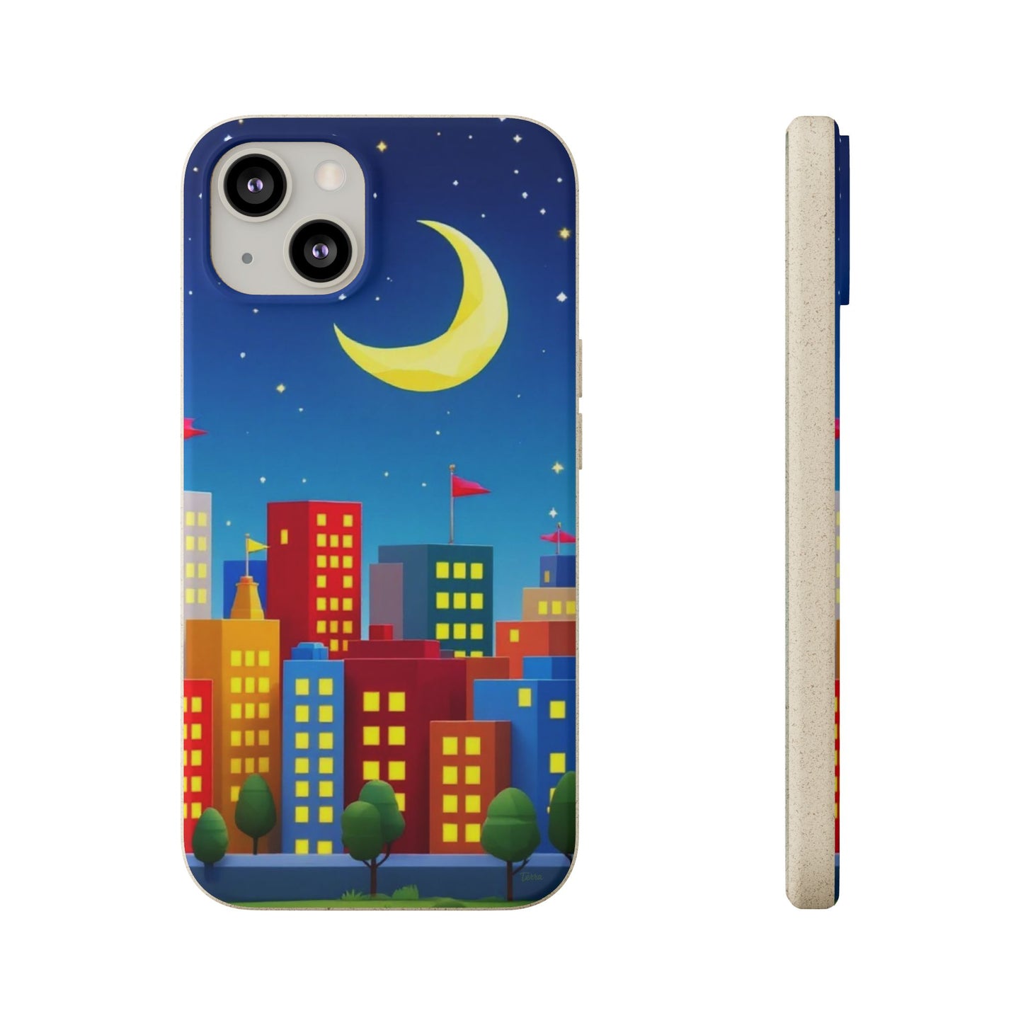 City Dreams Under the Moonlight Biodegradable Phone Case