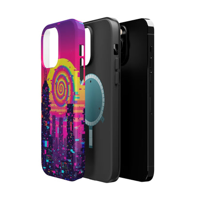 Neon Spiral Skyline Case
