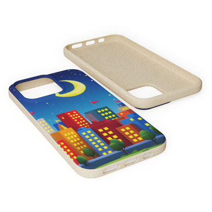 City Dreams Under the Moonlight Biodegradable Phone Case