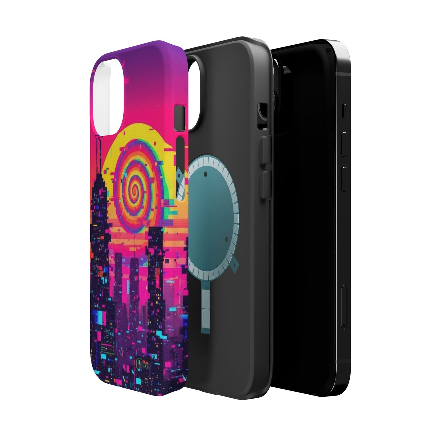 Neon Spiral Skyline Case