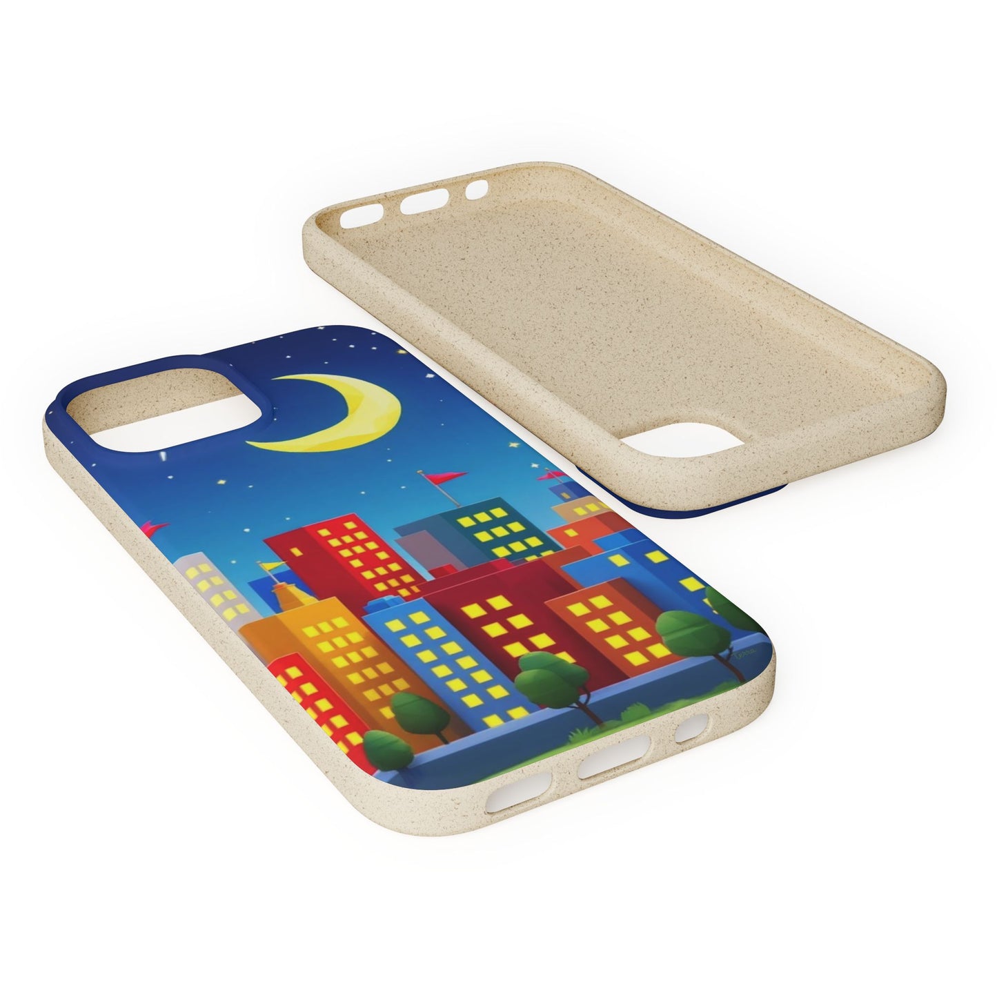 City Dreams Under the Moonlight Biodegradable Phone Case