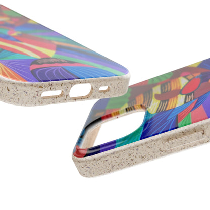 Neon Reef Kissed Abstract Tropical fish Canvas Phone case