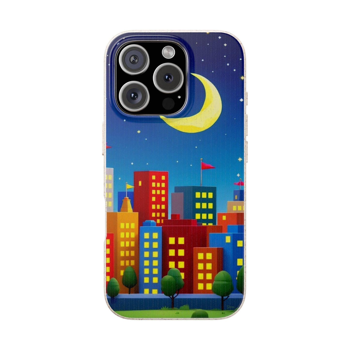 City Dreams Under the Moonlight Biodegradable Phone Case