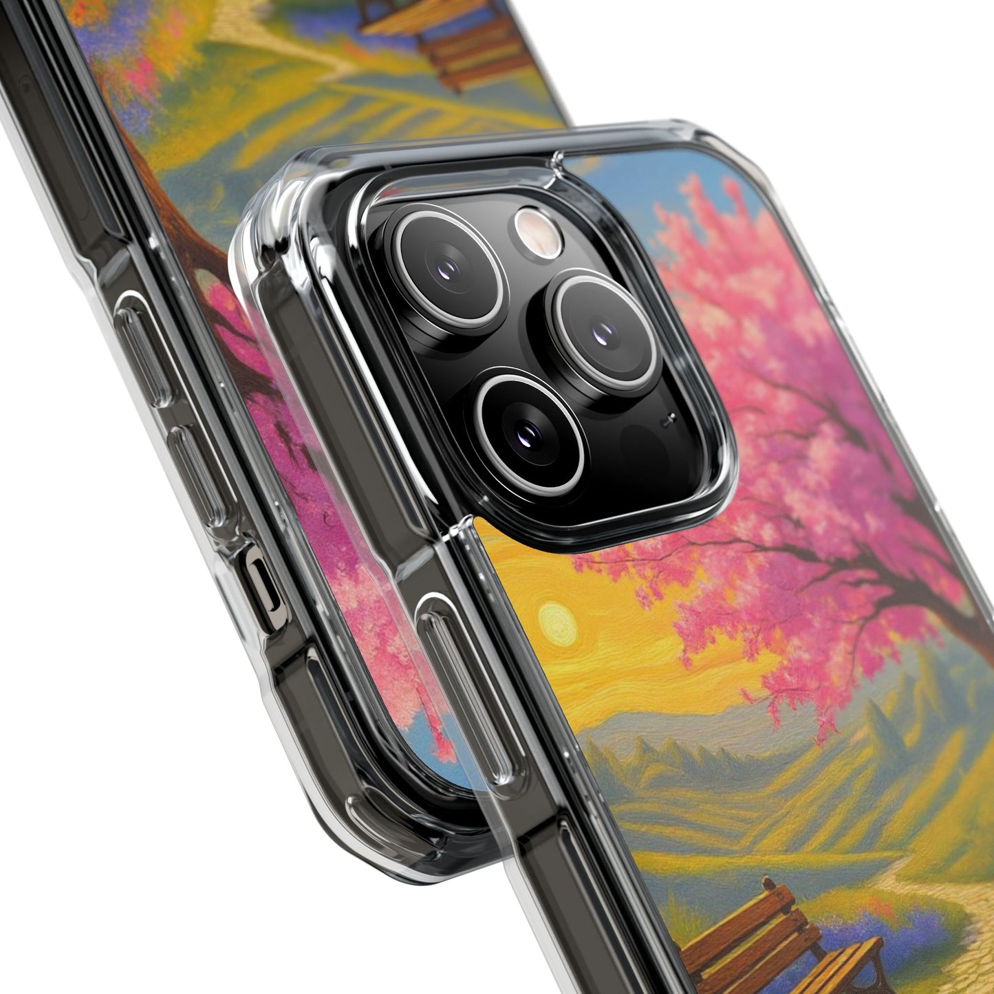 Spring Serenity: Sunset Promenade Magnetic Phone Case