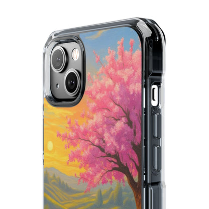 Spring Serenity: Sunset Promenade Magnetic Phone Case