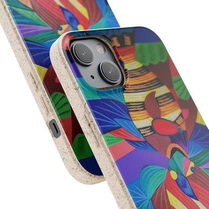 Neon Reef Kissed Abstract Tropical fish Canvas Phone case