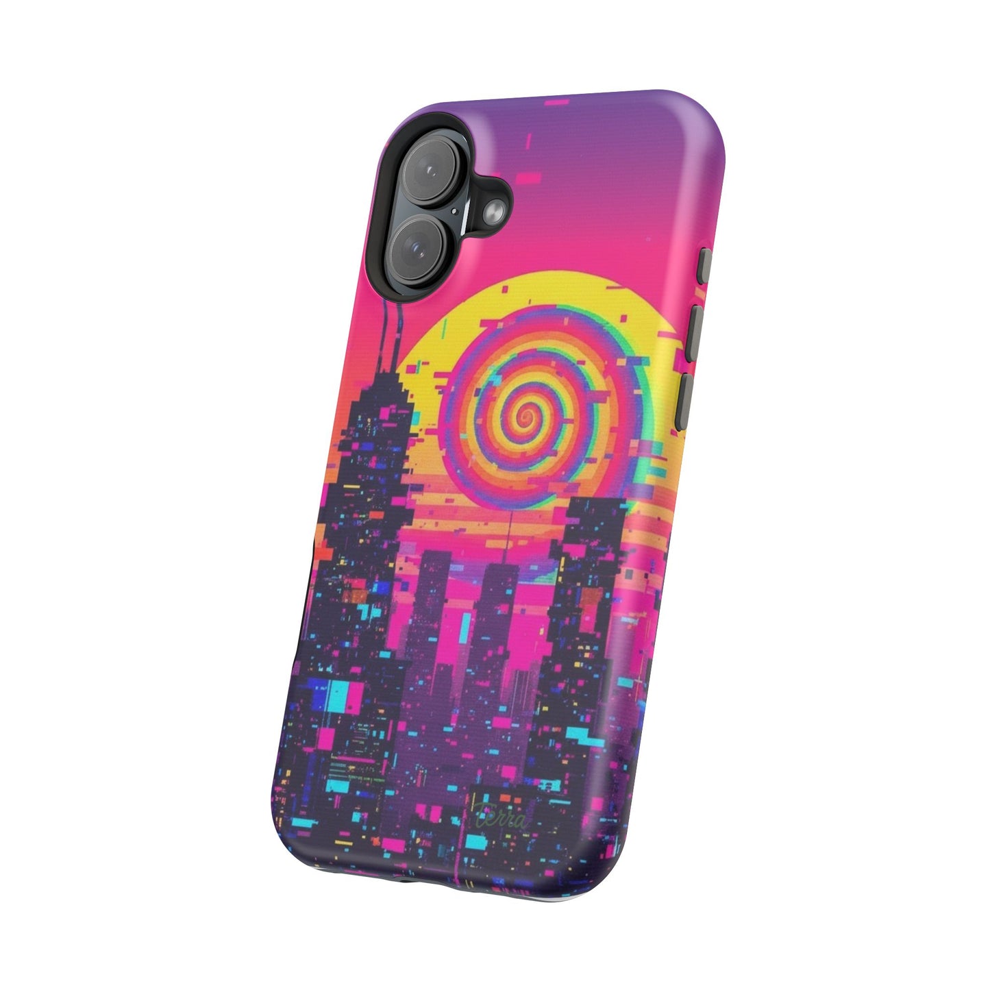 Neon Spiral Skyline Case