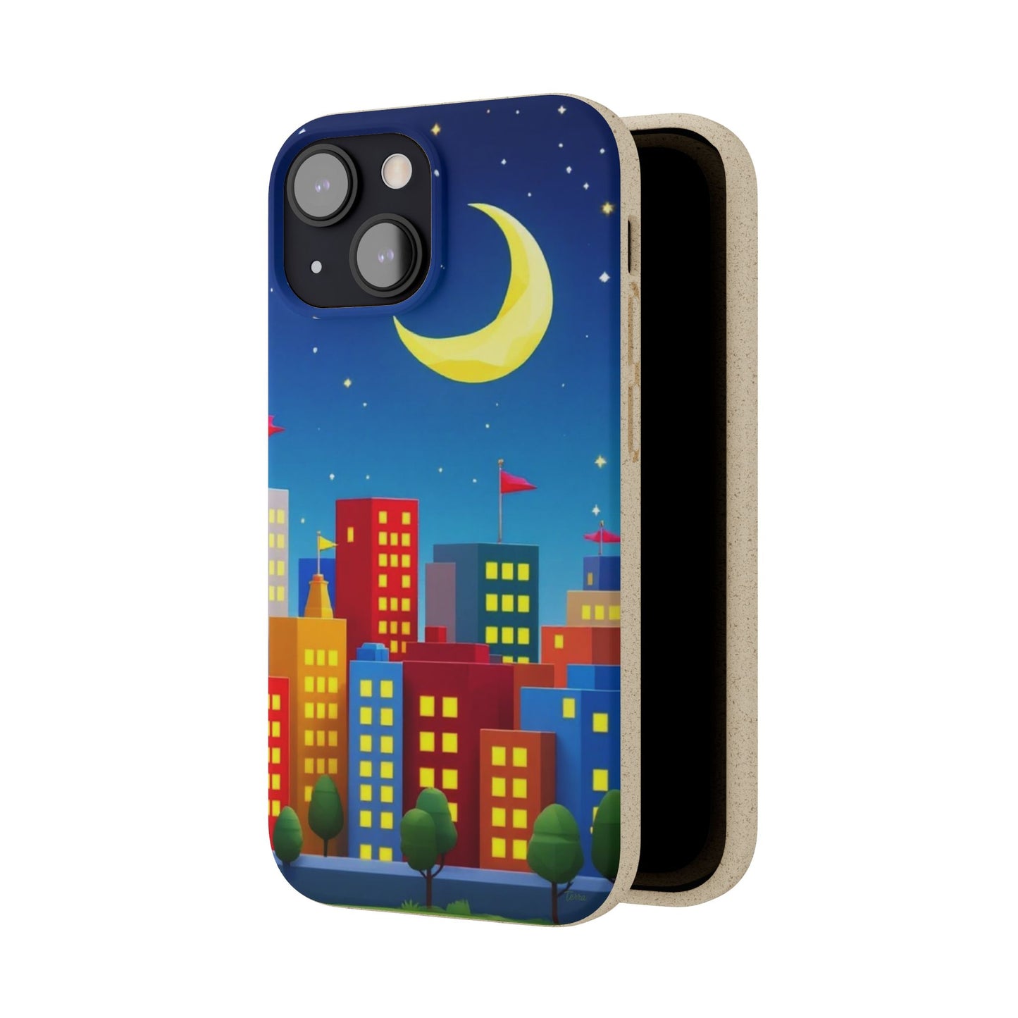 City Dreams Under the Moonlight Biodegradable Phone Case