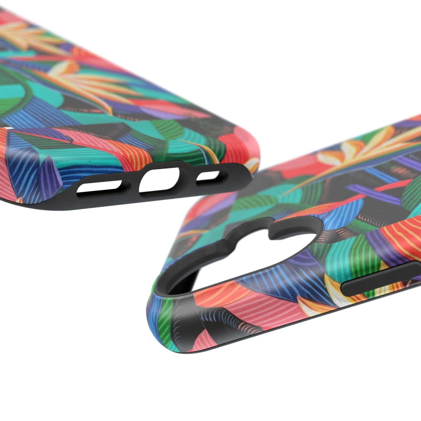 Neon Bird-of-Paradise Jungle | Magnetic Impact-Resistant Case, MagSafe Compatible, Dual-Layer Protection