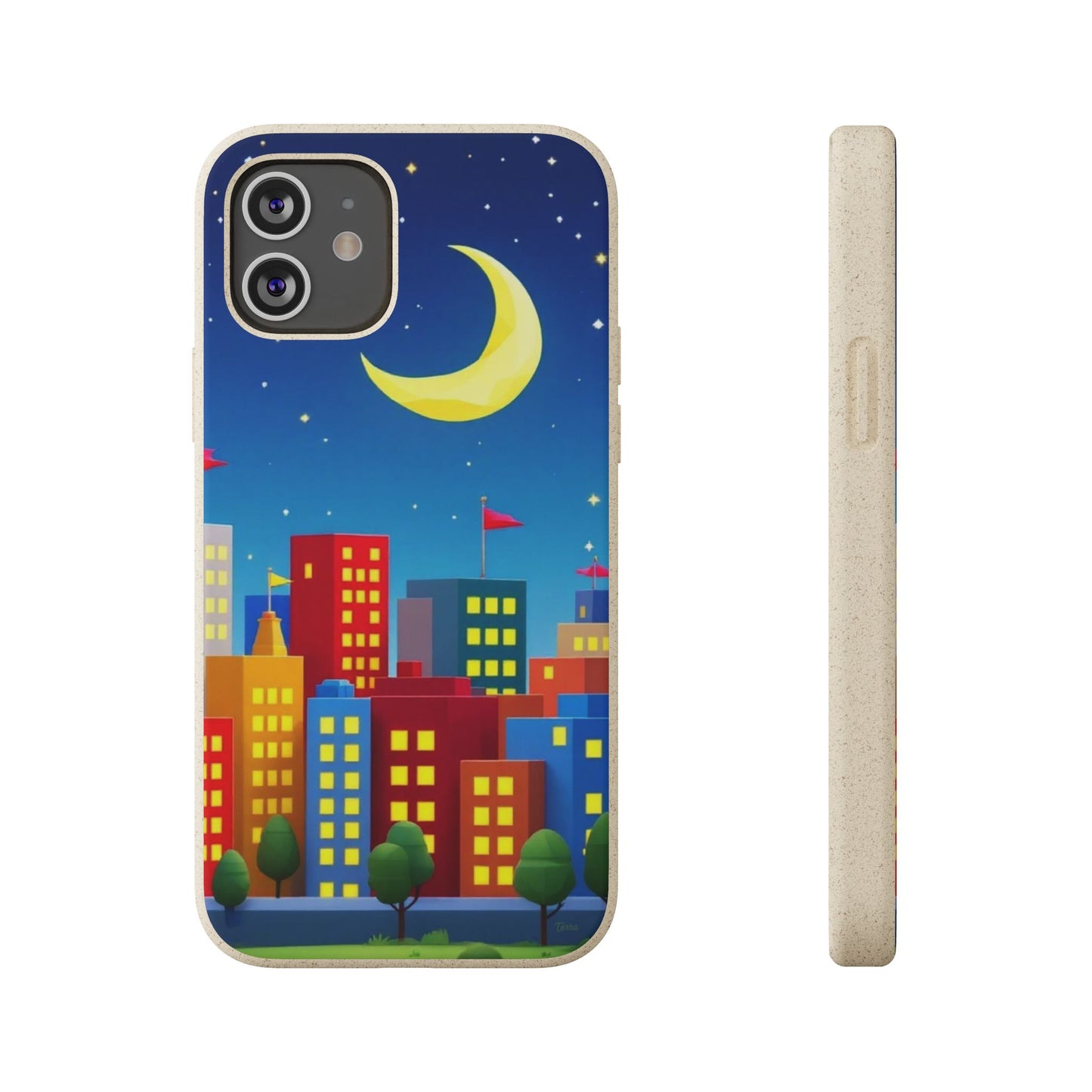 City Dreams Under the Moonlight Biodegradable Phone Case