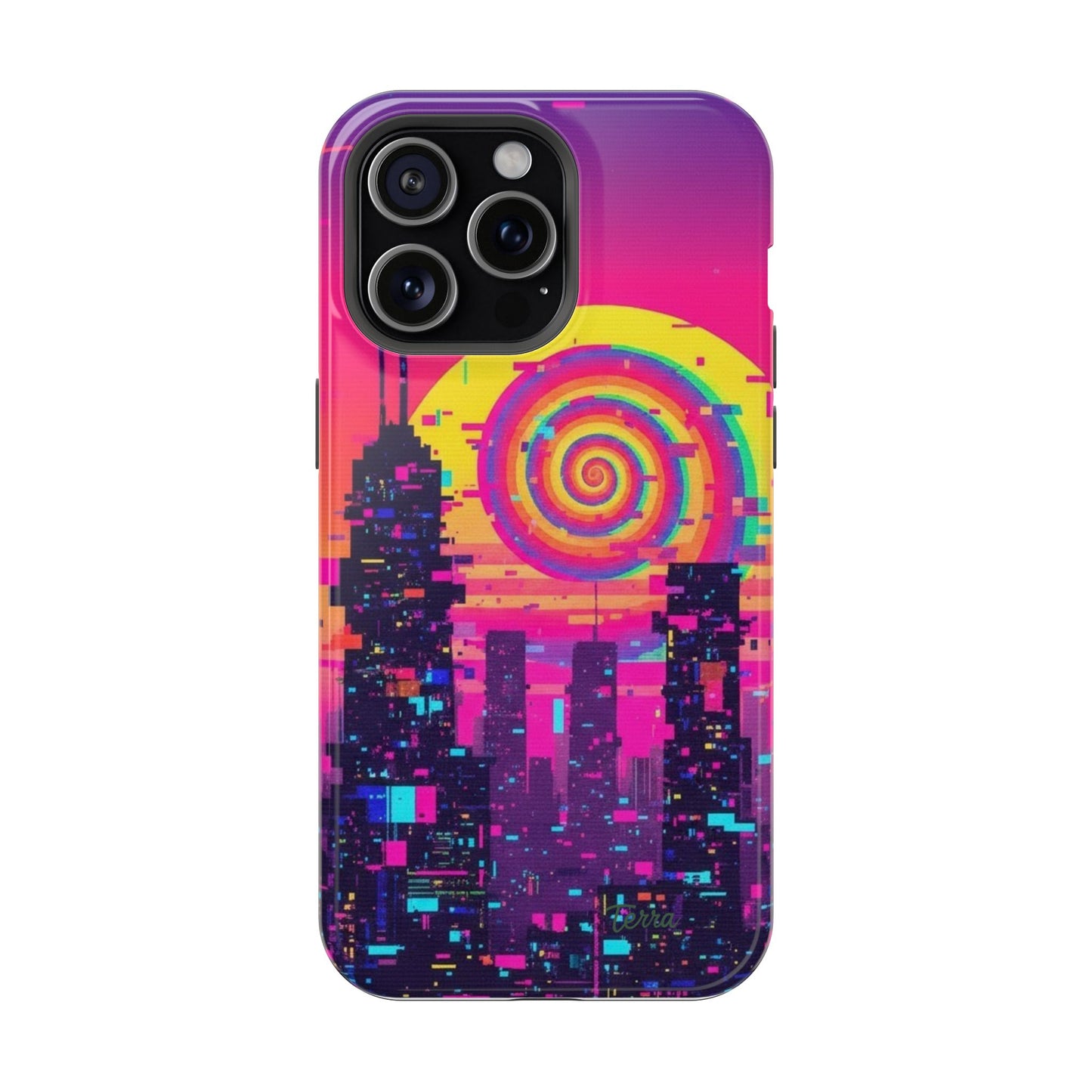 Neon Spiral Skyline Case