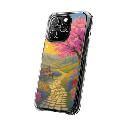 Spring Serenity: Sunset Promenade Magnetic Phone Case