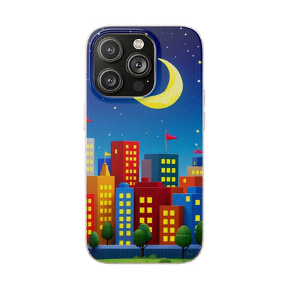 City Dreams Under the Moonlight Biodegradable Phone Case