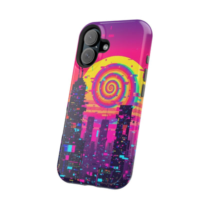 Neon Spiral Skyline Case