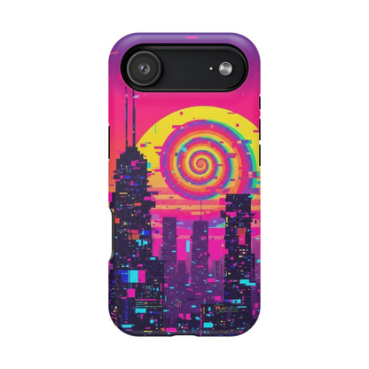 Neon Spiral Skyline Case