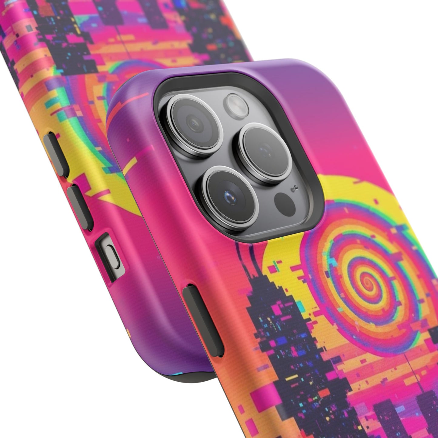 Neon Spiral Skyline Case