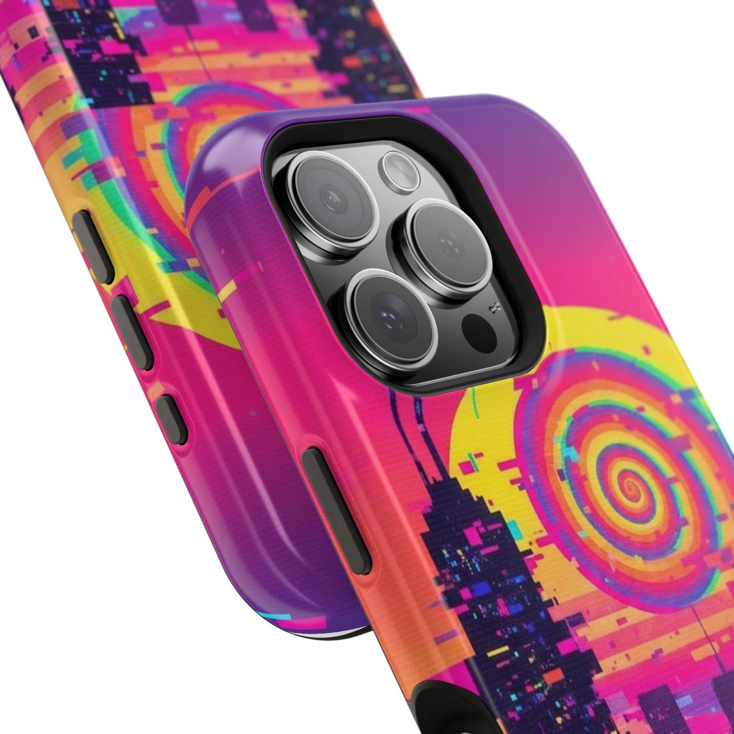 Neon Spiral Skyline Case