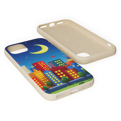 City Dreams Under the Moonlight Biodegradable Phone Case