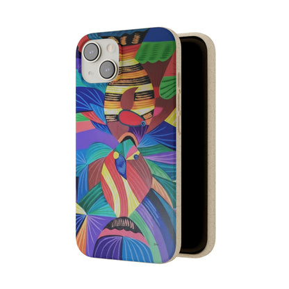 Neon Reef Kissed Abstract Tropical fish Canvas Phone case