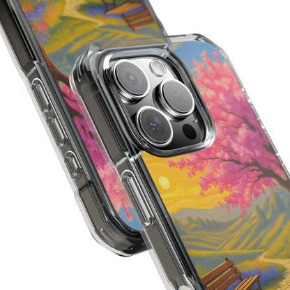 Spring Serenity: Sunset Promenade Magnetic Phone Case