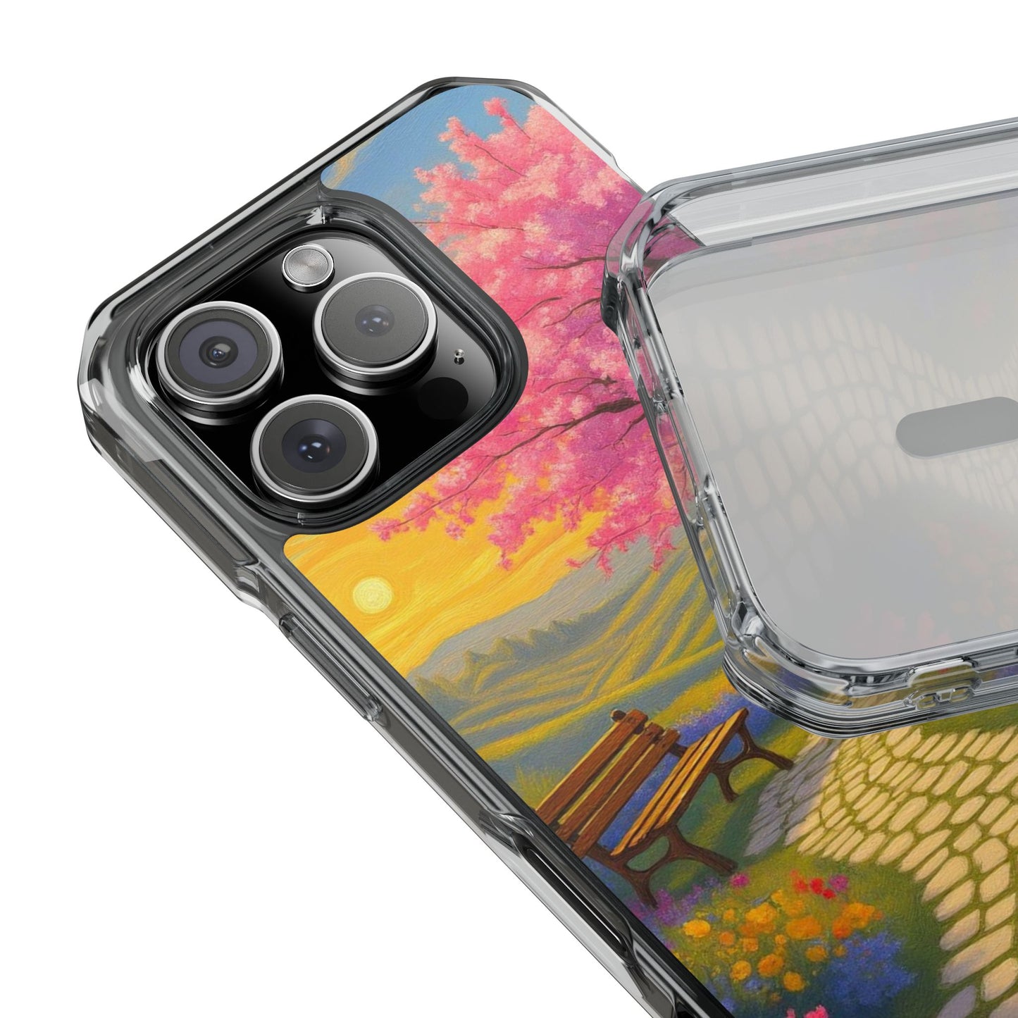 Spring Serenity: Sunset Promenade Magnetic Phone Case