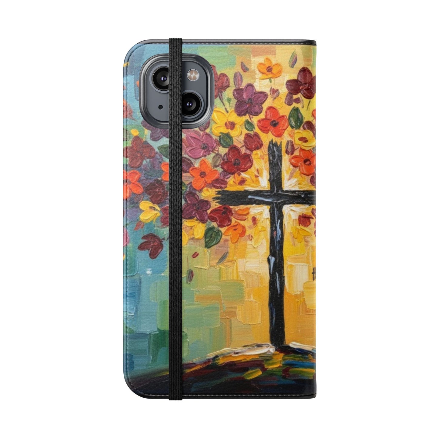 Inspirational Cross Scripture Flip Case – Christian Phone Wallet with Numbers 6:24–26, Faith Gift