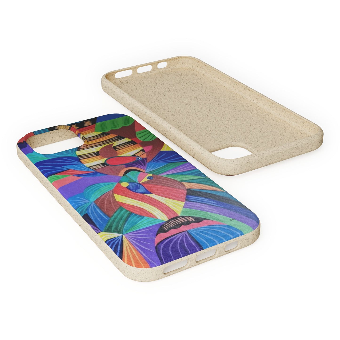 Neon Reef Kissed Abstract Tropical fish Canvas Phone case