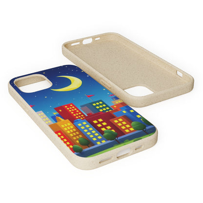 City Dreams Under the Moonlight Biodegradable Phone Case