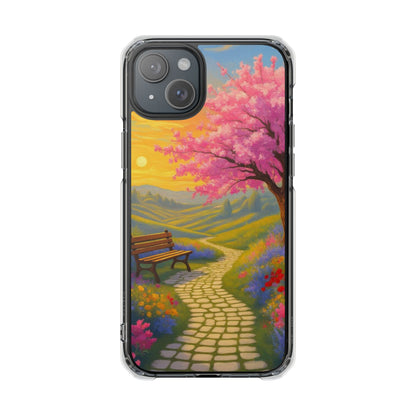 Spring Serenity: Sunset Promenade Magnetic Phone Case