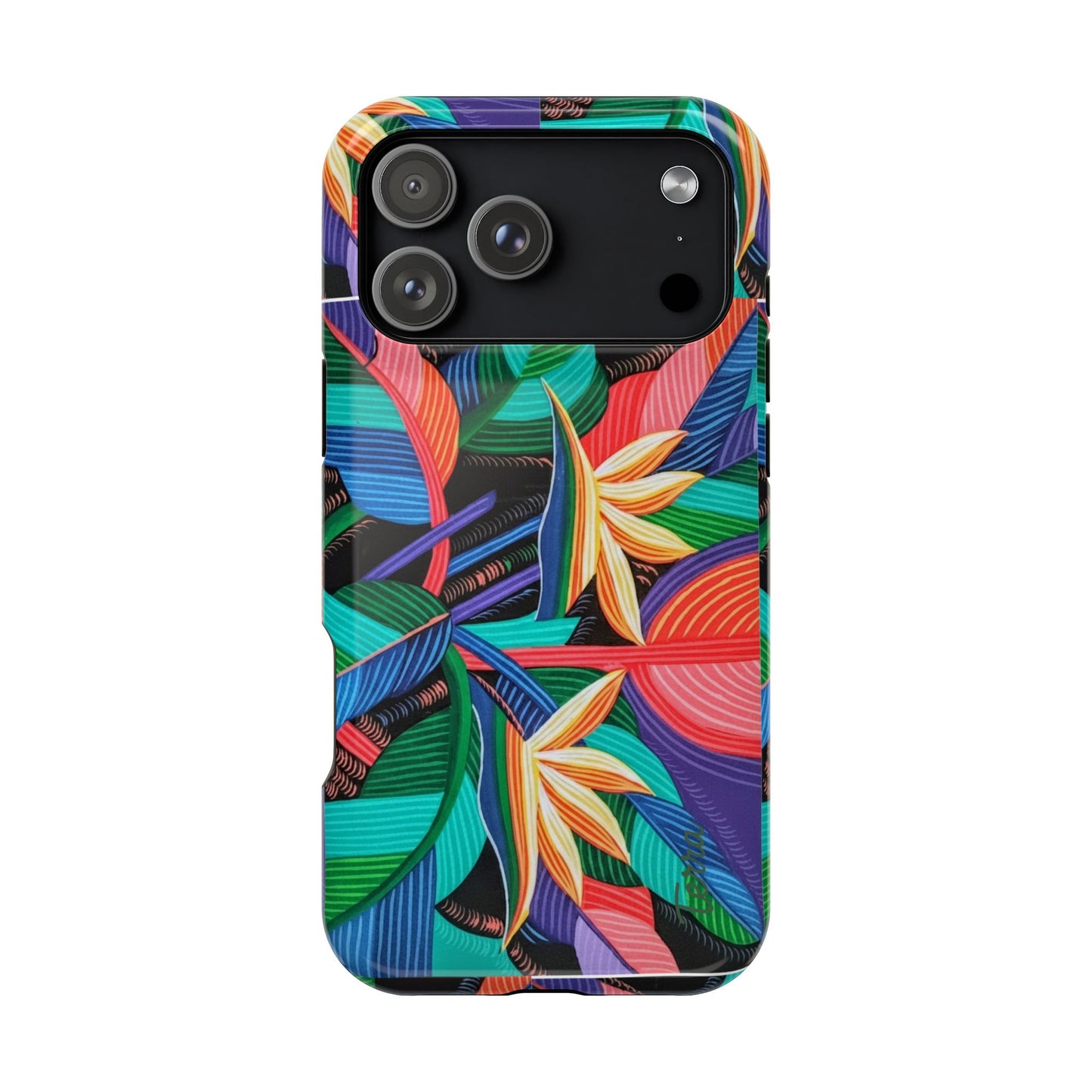 Neon Bird-of-Paradise Jungle | Magnetic Impact-Resistant Case, MagSafe Compatible, Dual-Layer Protection