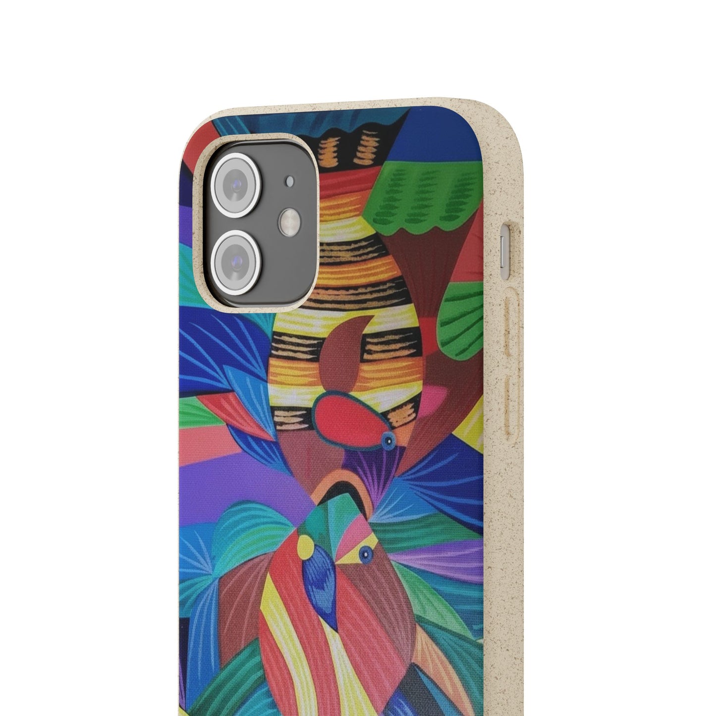 Neon Reef Kissed Abstract Tropical fish Canvas Phone case