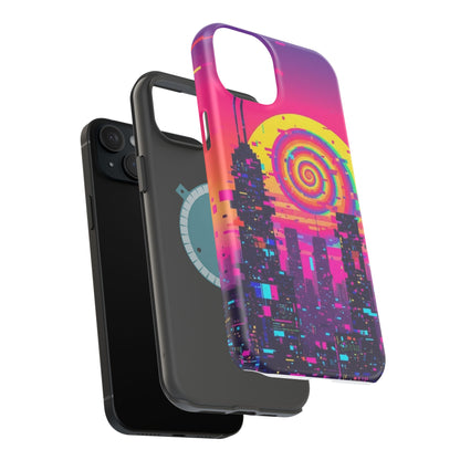 Neon Spiral Skyline Case