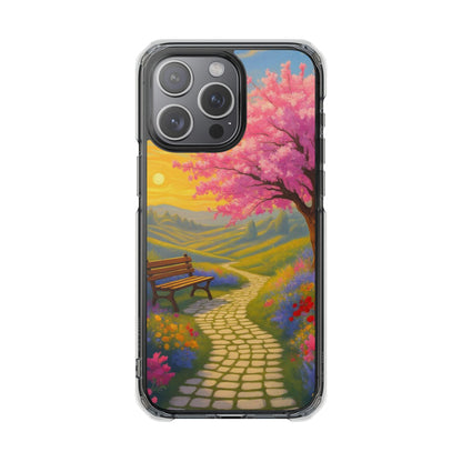 Spring Serenity: Sunset Promenade Magnetic Phone Case