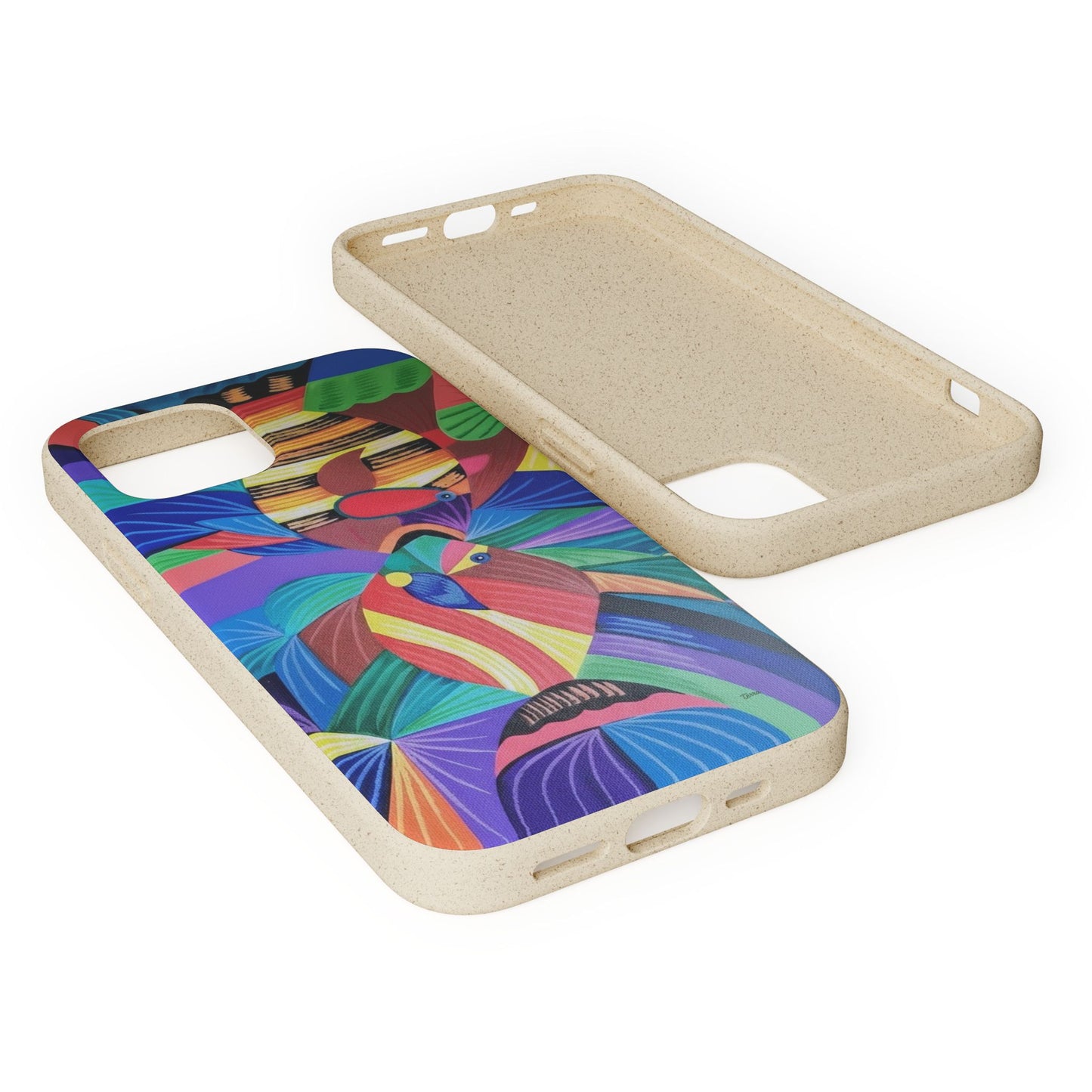 Neon Reef Kissed Abstract Tropical fish Canvas Phone case