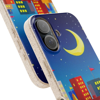 City Dreams Under the Moonlight Biodegradable Phone Case